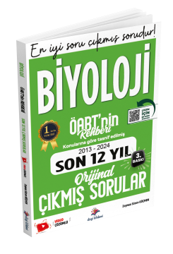 Dizgi Kitap Öabt Biyoloji Öabt'nin Rehberi Konularına Göre Tasnif Edilmiş Son 12 Yıl Orijinal Video Çözümlü Çıkmış Sınav Soruları 2025