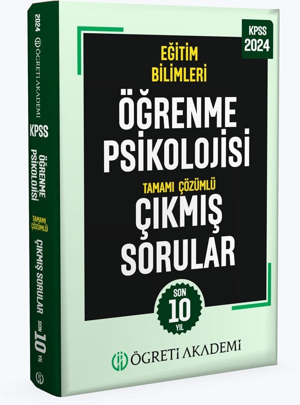 2024 KPSS Eğitim Bilimleri Öğrenme Psikolojisi Tamamı Çözümlü Çıkmış Sorular (Roman Boy)