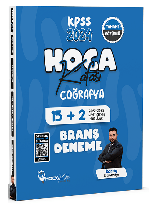 Hoca Kafası 2024 KPSS Coğrafya 15+2 Deneme Çözümlü - Koray Karameşe  Hoca Kafası Yayınları