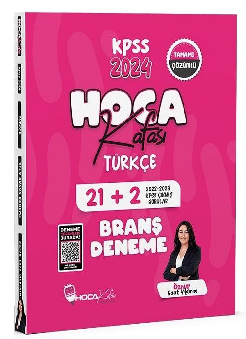 Hoca Kafası 2024 KPSS Türkçe 21+2 Deneme Video Çözümlü - Öznur Saat  Yıldırım Hoca Kafası Yayınları