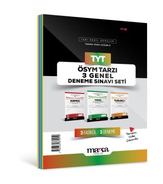 2024 TYT ÖSYM Tarzı 3 Genel Deneme Sınavı Seti Tamamı Video Çözümlü Marka Yayınları