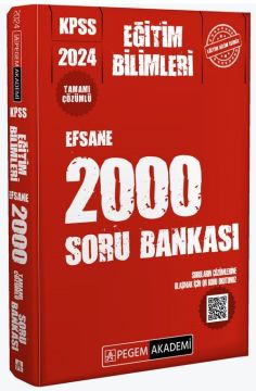 2024 KPSS Eğitim Bilimleri Tamamı Çözümlü Efsane 2000 Soru Bankası