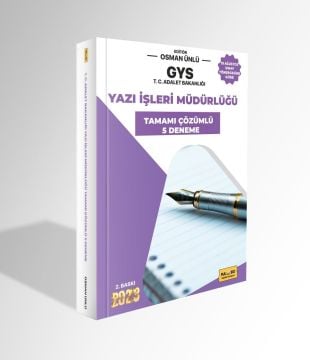 Adalet Bakanlığı Gys Yazı İşleri Müdürlüğü Sınavına Hazırlık Tamamı Çözümlü 5 Deneme 2023 2. Baskı