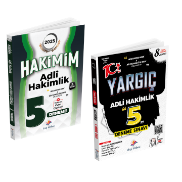 Dizgi Kitap Adli Hakimlik Yargıç Pdf Çözümlü ve Hakimim Video Çözümlü 5 Deneme Seti