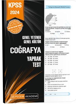 2024 KPSS Genel Yetenek Genel Kültür Coğrafya Yaprak Test