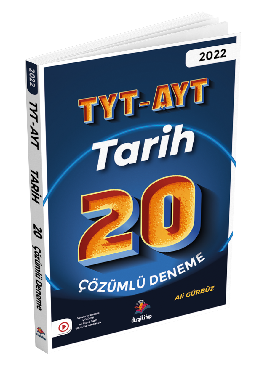 Dizgi Kitap TYT - AYT Tarih 20 Çözümlü Deneme Ali Gürbüz 2022