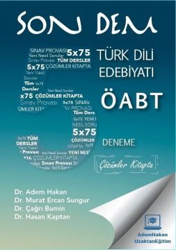 Adem Hakan ÖABT Türk Dili ve Edebiyatı Son Dem 5 Deneme Çözümlü