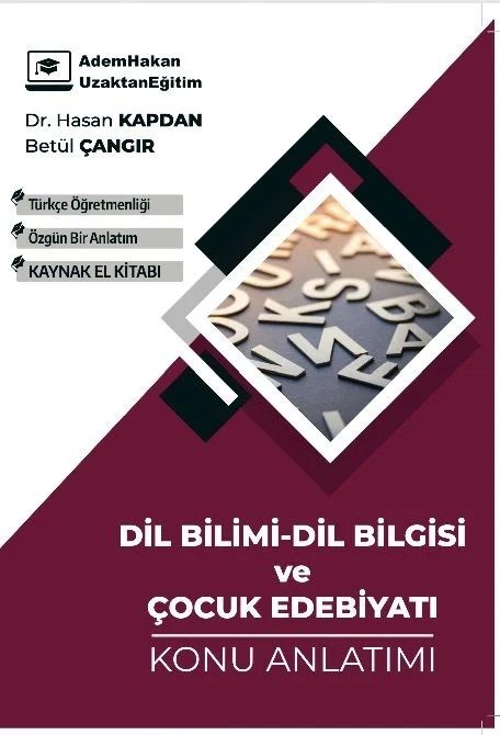 Adem Hakan ÖABT Türkçe Dil Bilimi Dil Bilgisi ve Çocuk Edebiyatı Konu Anlatımı