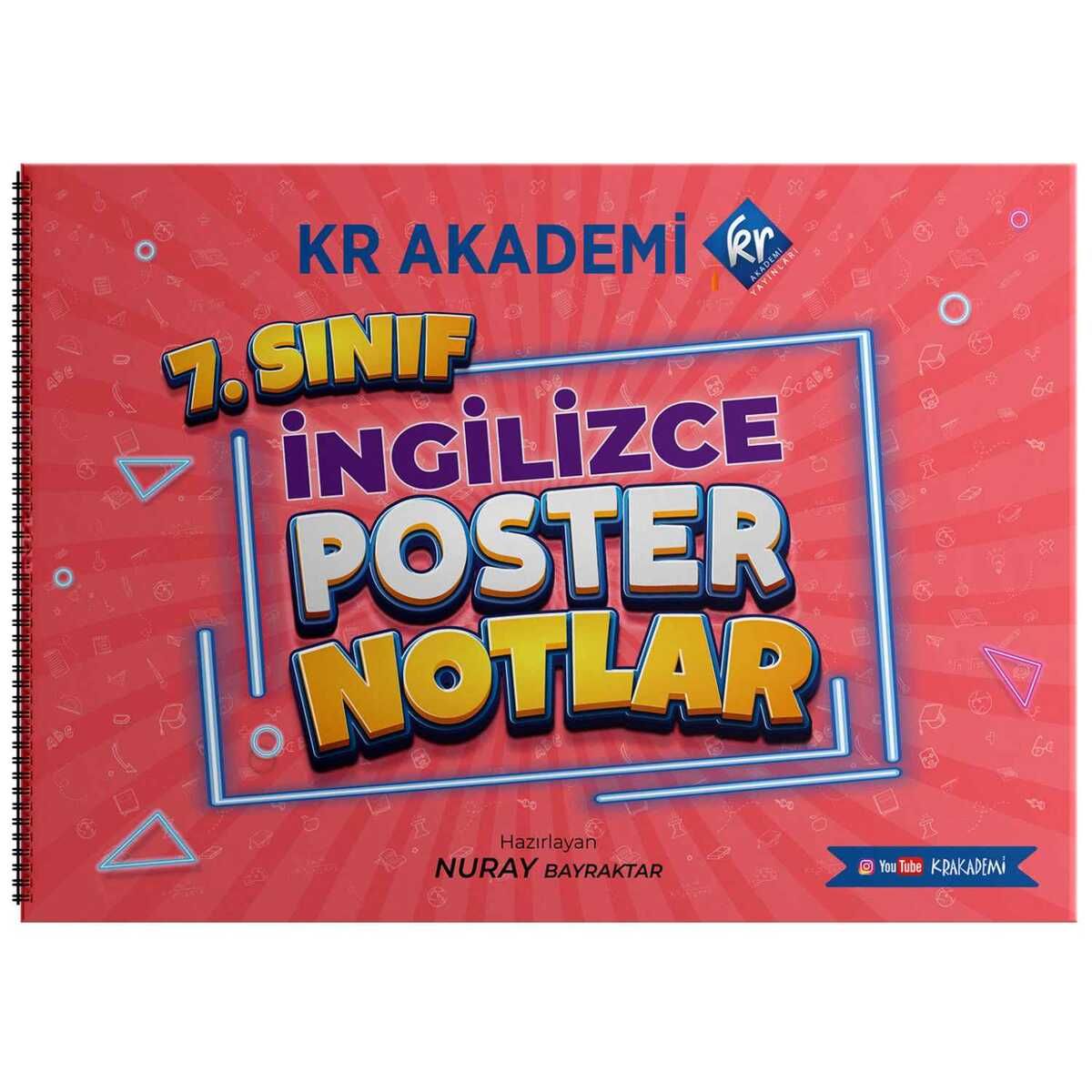 7. Sınıf İngilizce Poster Notlar Kr Akademi Yayınları