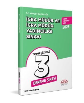 İcra Müdür ve Müdür Yardımcılığı 3 Deneme Tamamı Çözümlü Deneme Sınavı Editör Yayınları