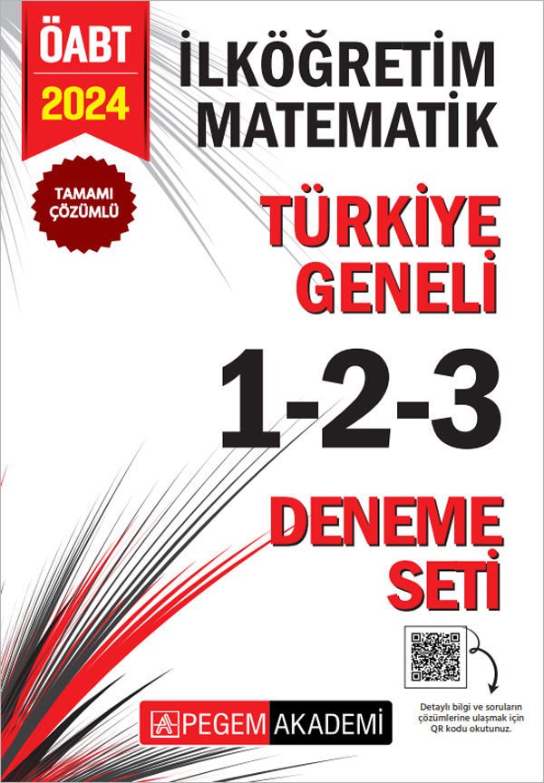 2024 KPSS ÖABT İlköğretim Matematik Tamamı Çözümlü Türkiye Geneli 1-2-3 (3'lü Deneme Seti) İADESİZ