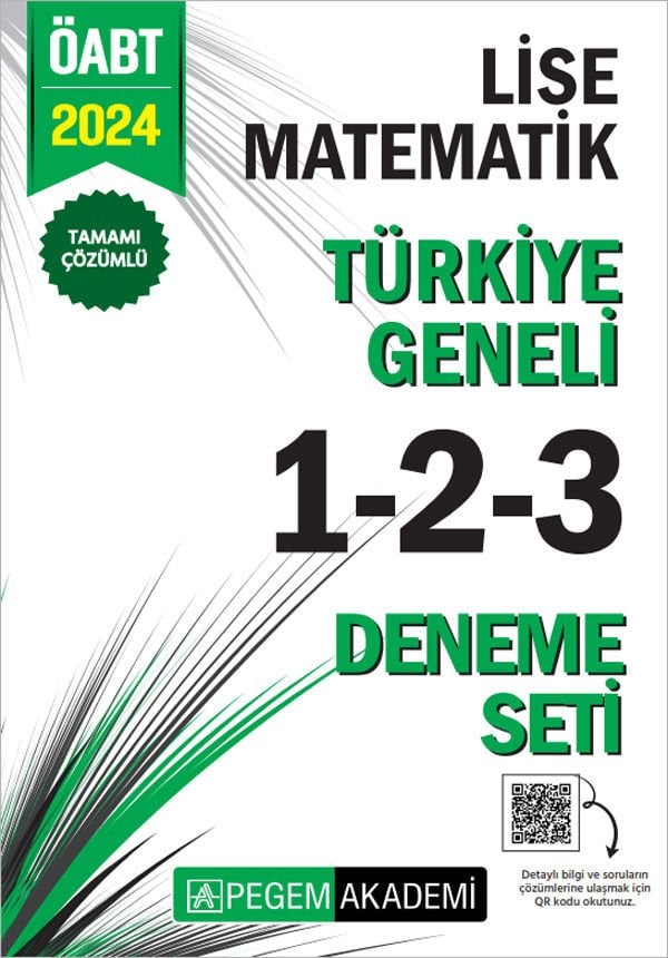 2024 KPSS ÖABT Lise Matematik Tamamı Çözümlü Türkiye Geneli 1-2-3 (3'lü Deneme Seti)