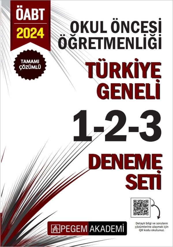 2024 KPSS ÖABT Okul Öncesi Öğretmenliği Tamamı Çözümlü Türkiye Geneli 1-2-3(3'lü Deneme Seti) İADESİZ