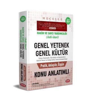 MECELLE HAKİM VE SAVCI YARDIMCILIĞI (ADLİ-İDARİ) GENEL YETENEK - GENEL KÜLTÜR KONU ANLATIMLI