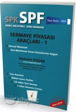 Pelikan Yayınları SPK - SPF Sermaye Piyasası Araçları 1 Konu Anlatımlı Soru Bankası 1003