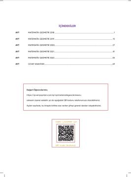 AYT Matematik-Geometri Son 6 Yıl Video Çözümlü Orijinal Çıkmış Sorular ve Çözümleri 2023