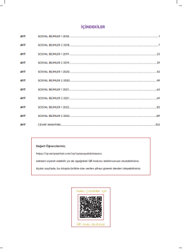 AYT Sosyal Bilimler Son 6 Yıl Video Çözümlü Orijinal Çıkmış Sorular ve Çözümleri 2023