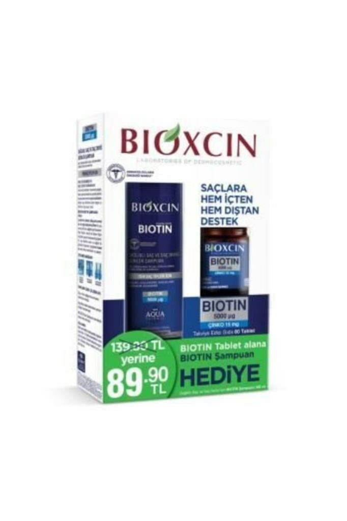 Bioxcin Biotin 5000 Mcg 60 Tablet + Biotin Şampuan 300 ml Kofre