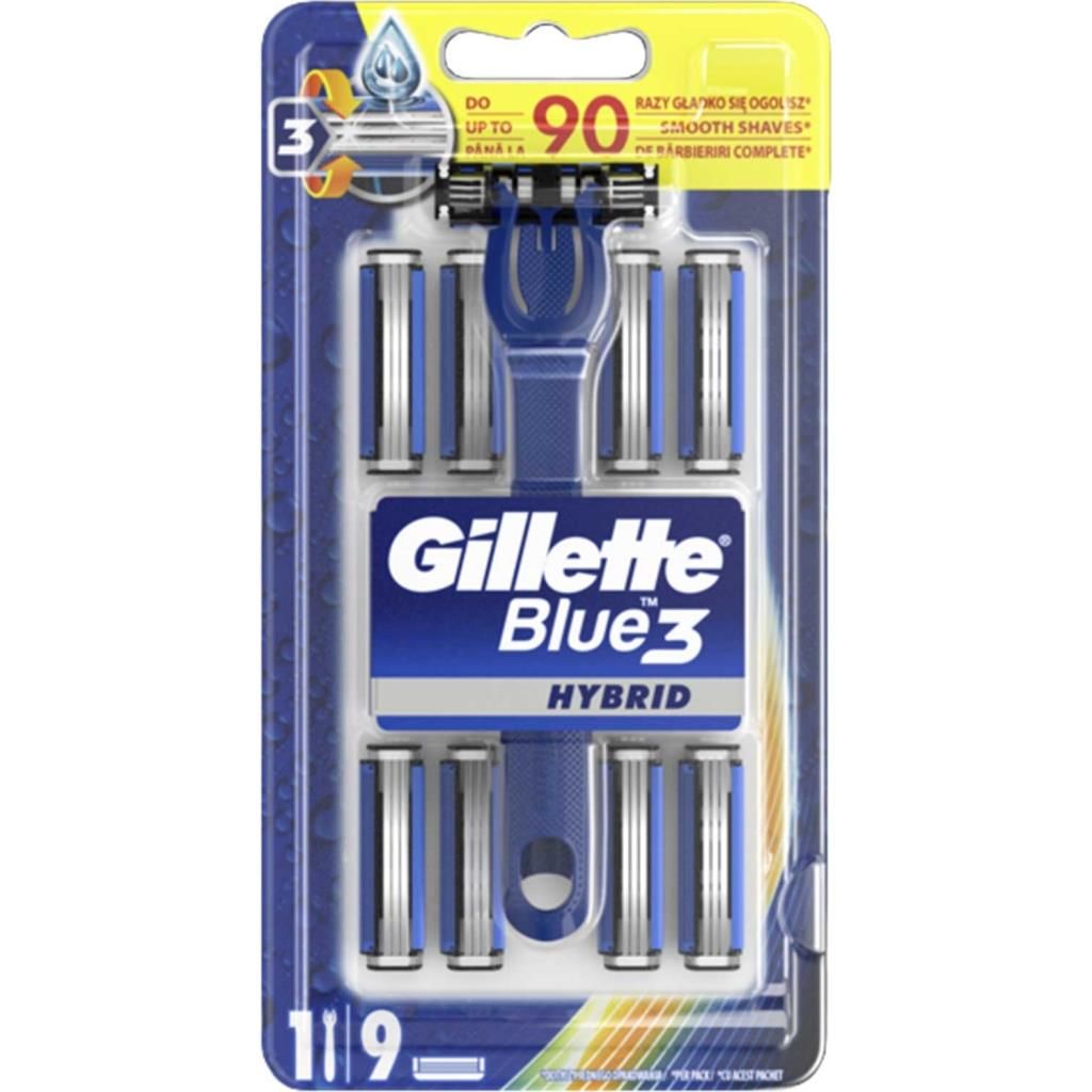 Gillette Blue3 Hibrid Tıraş Makinesi + 9 Yedek Bıçak
