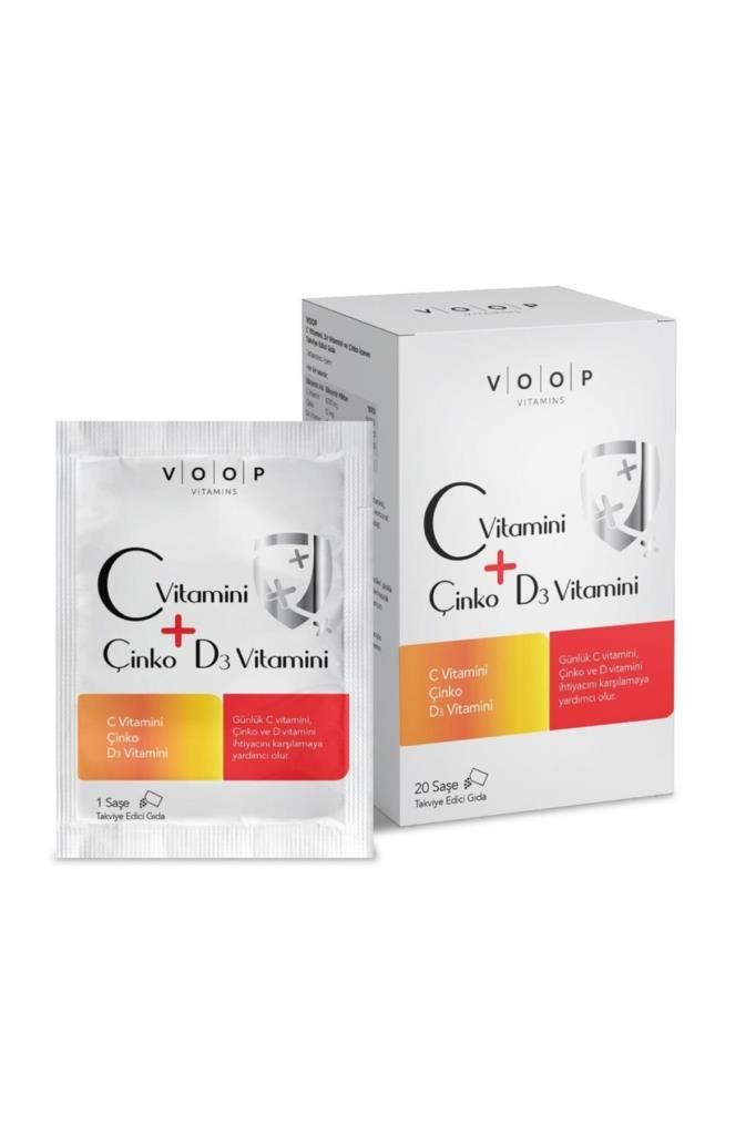 VOOP C Vitamini, D3 Vitamini ve Çinko 20 Saşe