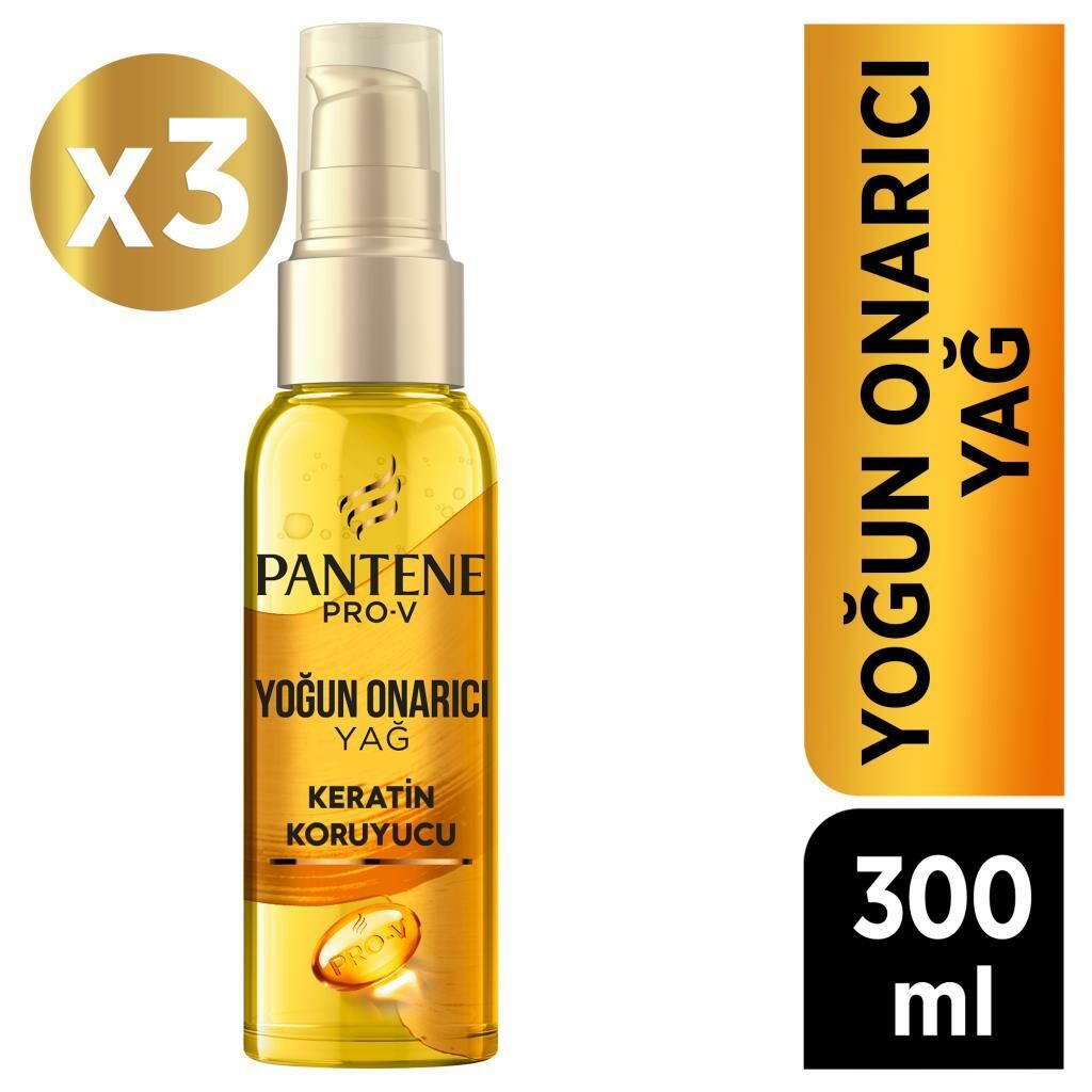 Pantene Saç Bakım Yağı Keratin Özlü Onarıcı E Vitaminli 100 ML x 3 Adet