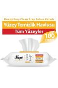 Sleepy Easy Clean Arap Sabunu Katkılı Yüzey Temizlik Havlusu 100 Yaprak