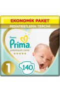 Prima Bebek Bezi Premium Care 1 Beden 140 Adet Yenidoğan Mini Jumbo Paket