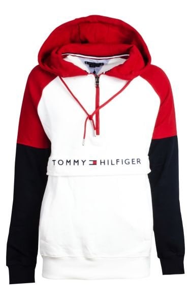 Tommy Hilfiger Erkek Sweatshirt Yandan Cepli Yarım Fermuarlı Kapşonlu Organik Pamuk//Regular Fit Erkek Sweatshirt Yandan Cepli Yarım Fermuarlı Kapşonlu Organik Pamuk