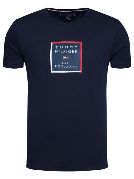 Tommy Hilfiger Box Print T-Shirt Regular Fit//SİYAH
