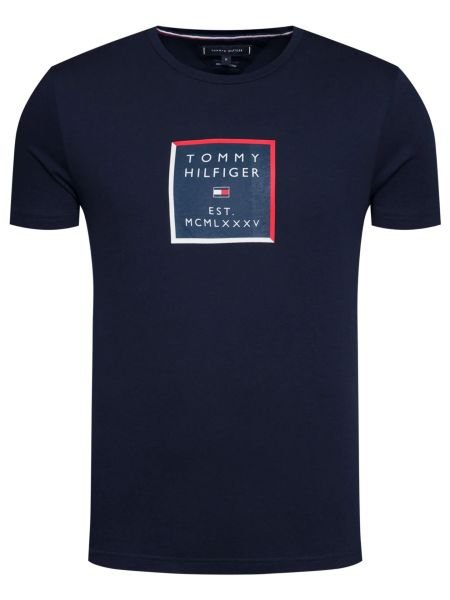 Tommy Hilfiger Box Print T-Shirt Regular Fit//Lacivert