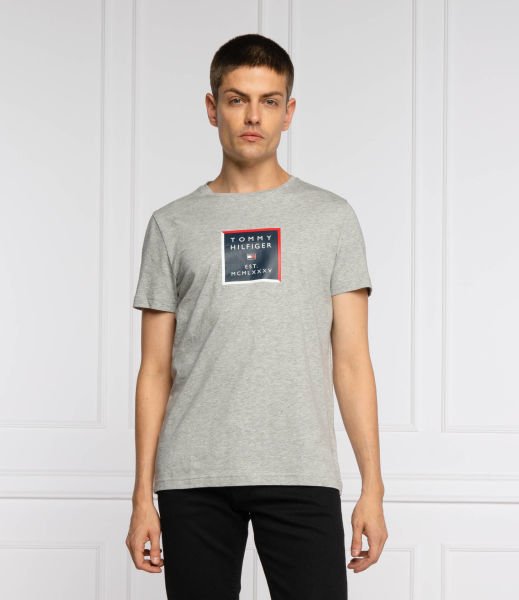 Tommy Hilfiger Box Print T-Shirt Regular Fit//GRİ