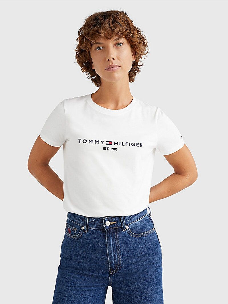 Tommy Hilfiger Logo  Bayan T-Shirt