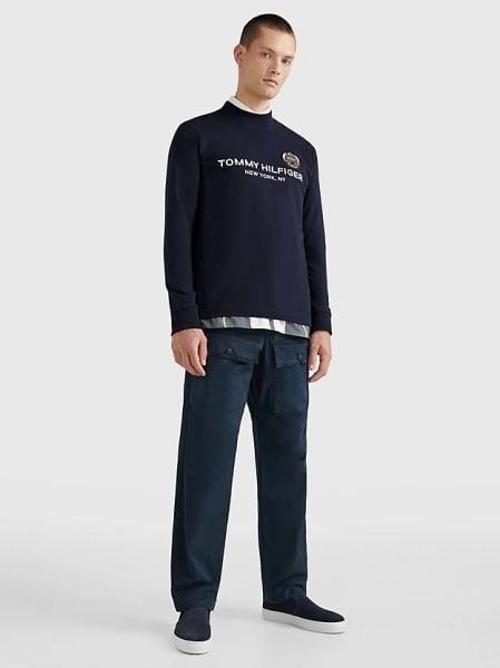 Tommy Hilfiger ICONS MOCK TURTLENECK SWEATSHIRT //LACİVERT