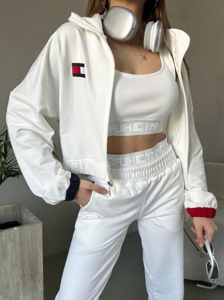 Tommy Hilfiger Alt Üst Takım 3''Lü Set Beyaz