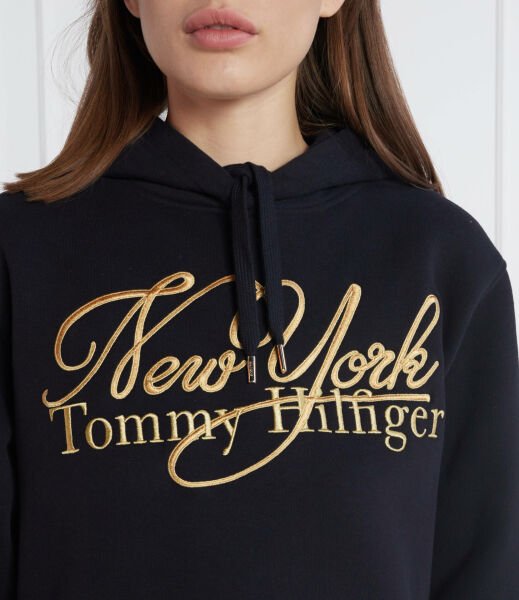 Tommy Hilfiger Metallic Logo Bayan Sweatshirt Regular Fit