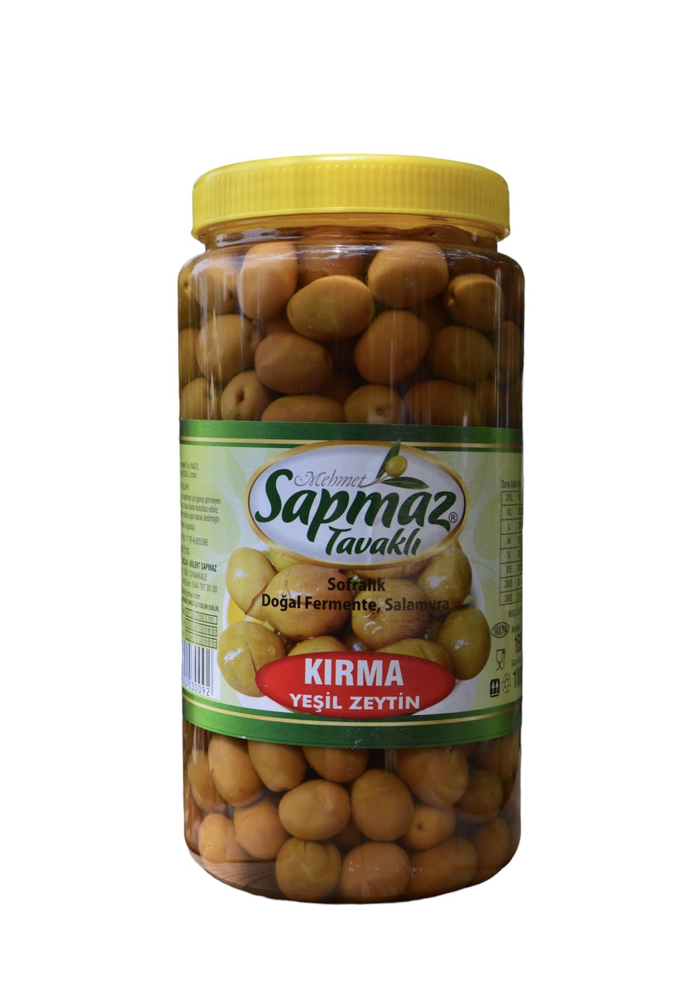 Sapmaz Yeşil Kırma Zeytin 1 Kg