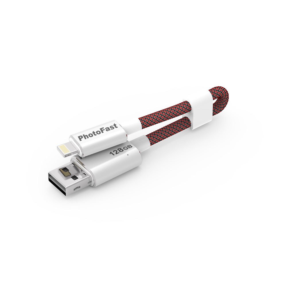 PhotoFast MemoriesCable GEN3 128GB Lightning / USB 3.0 Şarj Kablolu i-FlashDrive (Gümüş)