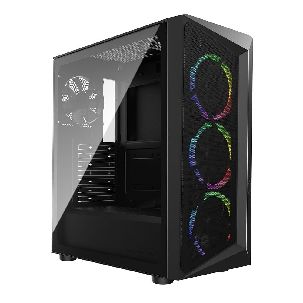 Cooler Master CMP510 TG 650W 80+ Bronze ARGB Halo 3x120mm Fanlı, ARGB Led Strip Mesh Ön Panel MidTower Kasa