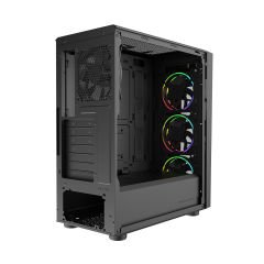 Cooler Master CMP510 TG 650W 80+ Bronze ARGB Halo 3x120mm Fanlı, ARGB Led Strip Mesh Ön Panel MidTower Kasa