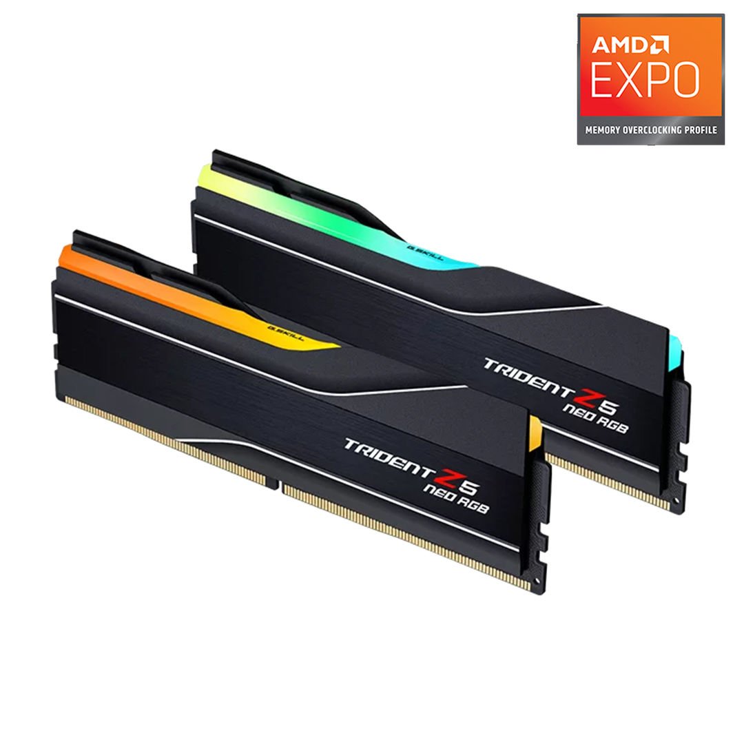 G.SKILL Trident Z5 Neo  RGB DDR5-6000Mhz CL36 32GB (2X16GB) DUAL (36-36-36-96) 1.35V AMD EXPO Teknolojisi Bellek Kiti