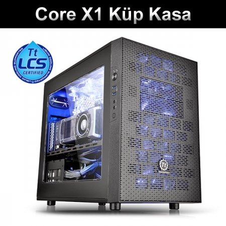 Thermaltake Core X1 Mini-ITX Full Modüler Pencereli Küp Kasa (PSU YOK)