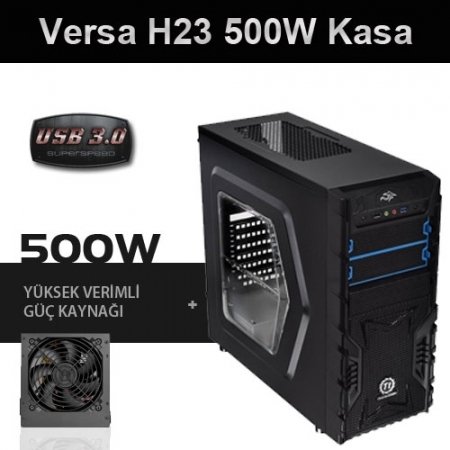 Thermaltake Versa H23 500W USB 3.0 Pencereli Kasa