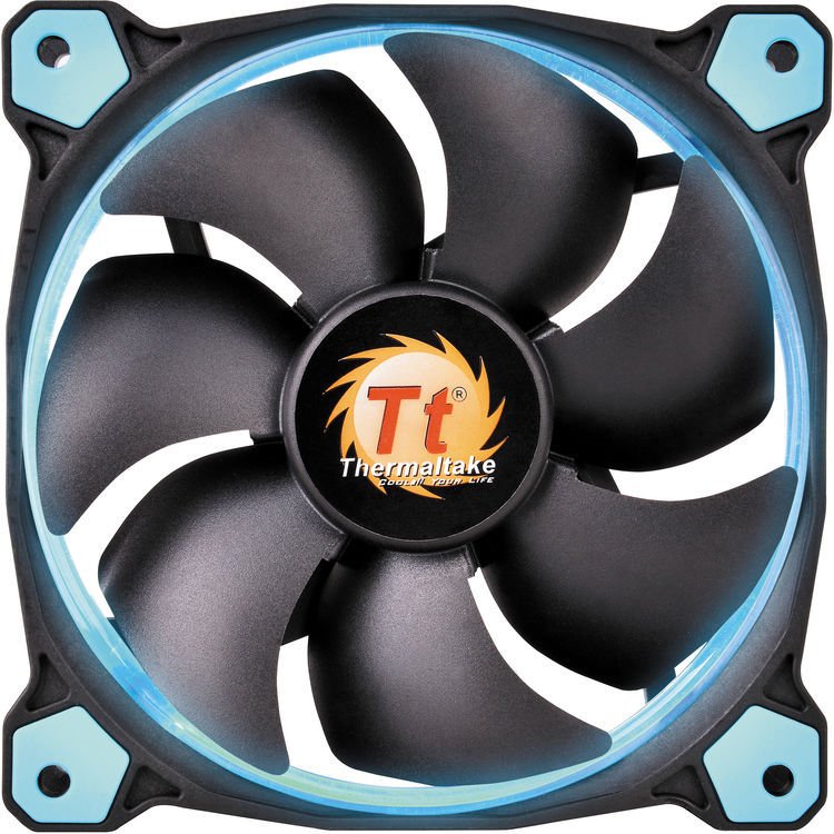 Thermaltake Riing 12cm Yüksek Statik Basınçlı Mavi Halka Ledli Kasa&Radyatör Fanı