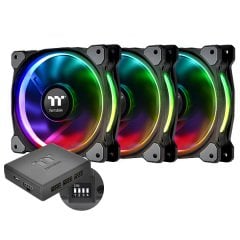 Thermaltake Riing Plus 3x140mm Adreslenebilir RGB Led'li, Fan Kontrollü, Kasa&Radyatör Fanı