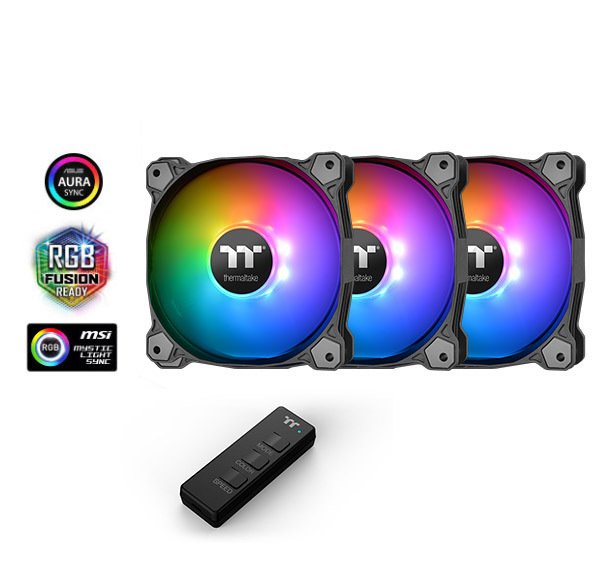 Thermaltake Pure 12 ARGB  Adreslenebilir RGB Ledli 3x120mm Fan + Kontrolcülü Kasa Fanı Kiti