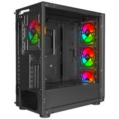 PowerBoost VK-W001B USB 3.0 Mesh ARGB Ring Fanlı Gaming Kasa