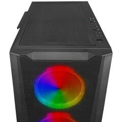 PowerBoost VK-W001B USB 3.0 Mesh ARGB Ring Fanlı Gaming Kasa