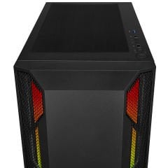 PowerBoost PB-P3701B 650w 80+ USB 3.0 ATX, ARGB Fan, Mesh+Stirp Siyah Kasa