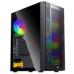 GameBooster GB-F3107B 80+ Bronze 650W Mesh RGB ATX Siyah Kasa