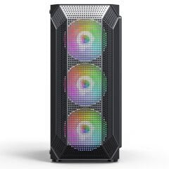 PowerBoost VK-P1882B ATX USB 3.0 Mesh Sabit Rainbow Aydınlatmalı Mid. Tower Kasa